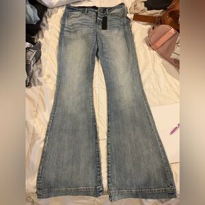 Buckle Black High Rise Flare Jeans 31x36 Tall